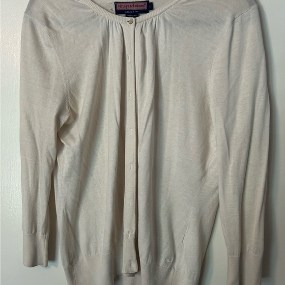 Vineyard Vines Women's Elegant Cream Cardigan - Picture 1 of 4